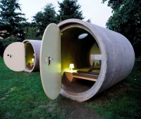 Accommodation and rooms in cement pipes: new types of sustainable architecture and energy efficiency from the World Accommodation and rooms in cement pipes: new types of sustainable architecture and energy efficiency from the World