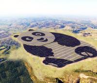 Solar energy and energy efficiency in China thanks to the first, shaped like panda