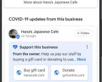 Scheda Google My Business: Donazioni e Gift Card