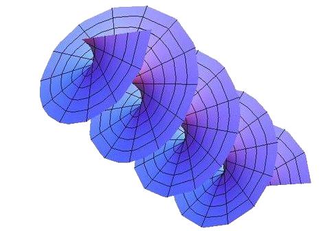 Electromagnetic waves in the form of pasta fusillo