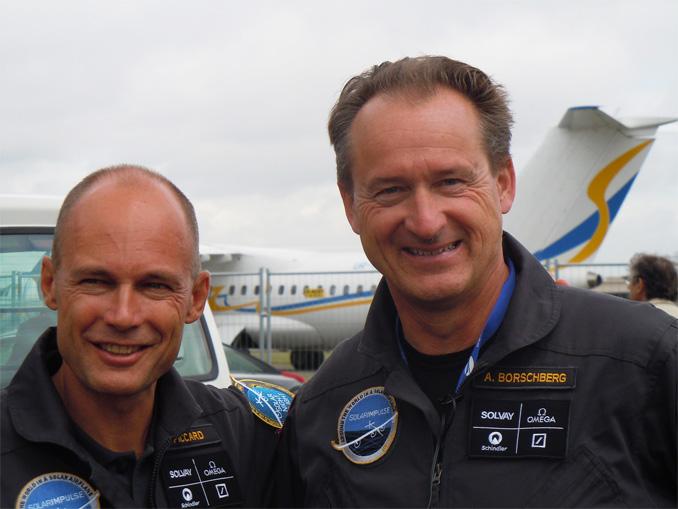 Bertrand Piccard e Andre Borschberg ideatori aereo pannelli solari