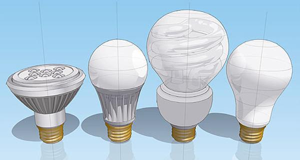 Incandescent bulbs and LED