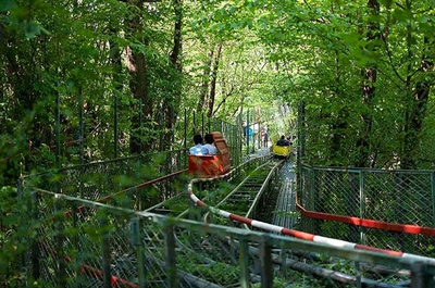 Una delle attrazioni nel parco divertimenti di Treviso